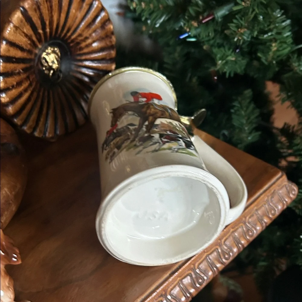 Nelson McCoy Pottery Fox Hunt Beer Stein